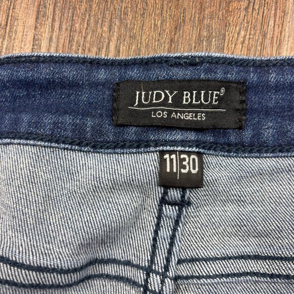 Judy Blue Boyfriend Jeans Destroyed Light Wash Women’s Size 11/30 jb82284md - Picture 5 of 11